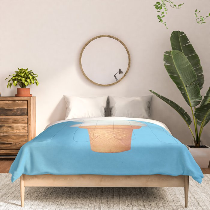 Cat Ice Cream - Blue Comforter Gallery Image 3