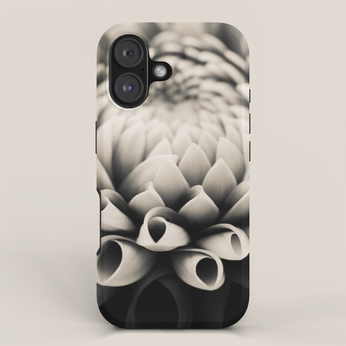 Moody Dahlia - Modern Dahlia Botanical Photo - flower print iPhone Case Gallery Image 1