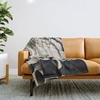 Moody Dahlia - Modern Dahlia Botanical Photo - flower print Throw Blanket Gallery Image 1