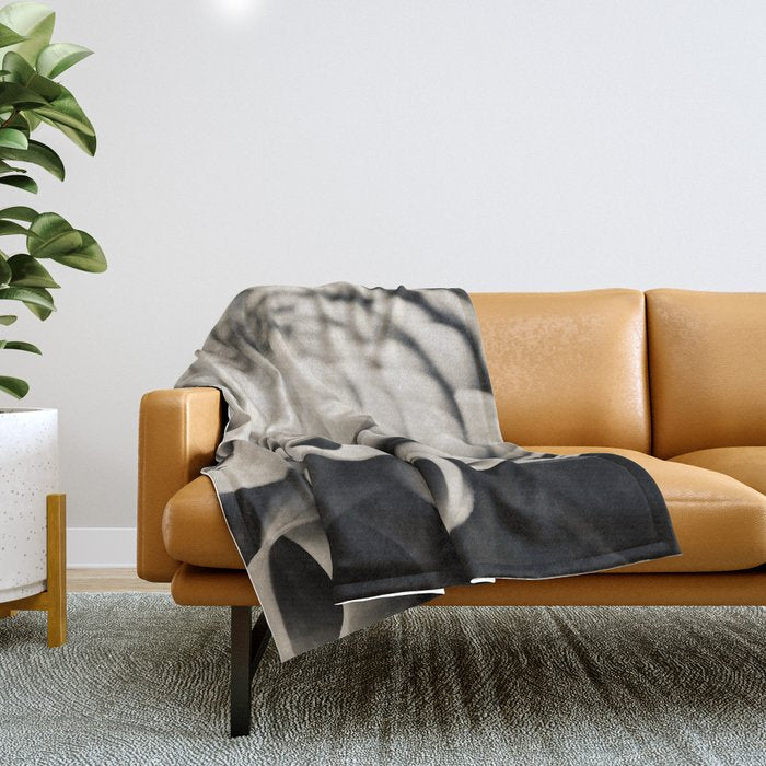 Moody Dahlia - Modern Dahlia Botanical Photo - flower print Throw Blanket Gallery Image 1