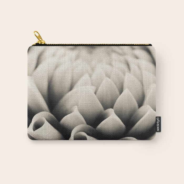 Moody Dahlia - Modern Dahlia Botanical Photo - flower print Carry All Pouch Gallery Image 1