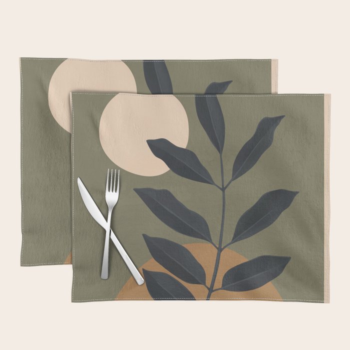 Abstract Art /Minimal Plant 40 Placemat Gallery Image 1