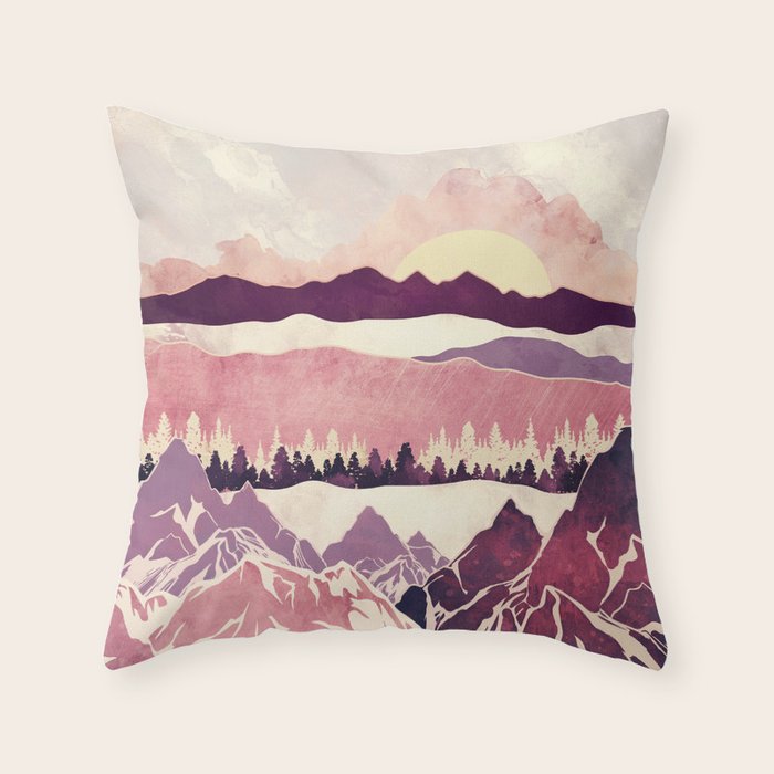 Burgundy Hills Throw Pillow Gallery Image 6