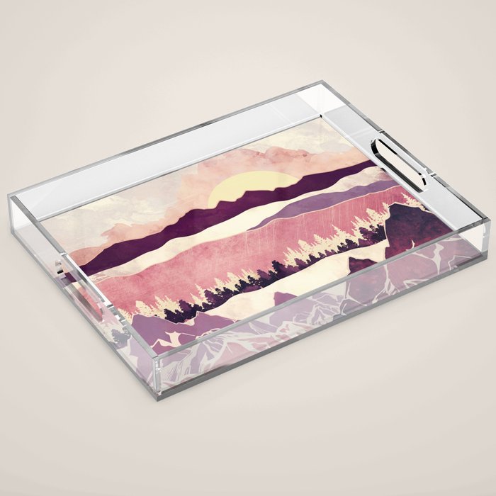 Burgundy Hills Acrylic Tray Gallery Image 1