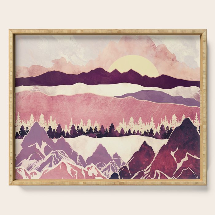 Burgundy Hills Serving Tray Gallery Image 1