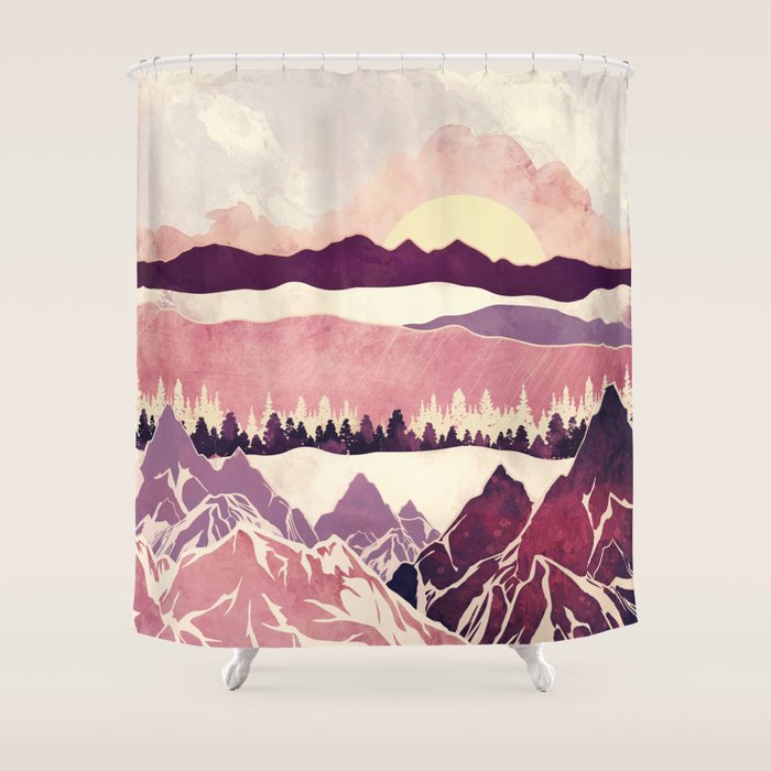 Burgundy Hills Shower Curtain Gallery Image 1