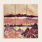 Burgundy Hills Wood Wall Art Gallery Image 1