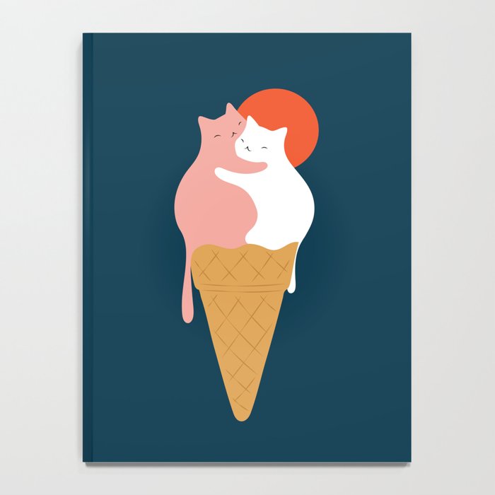 Cat Landscape 145: Strawberry & Vanilla Notebook Gallery Image 4
