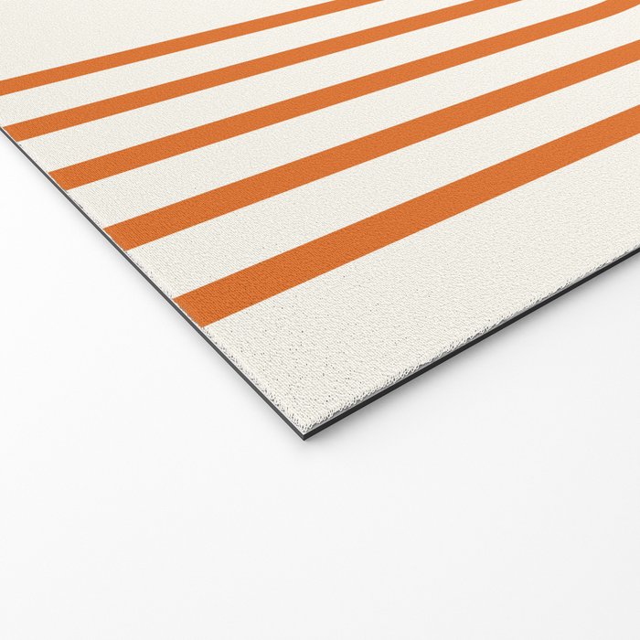 Geometric Lines Rainbow Abstract 5.1 in Navy Blue and Orange Welcome Mat Gallery Image 2