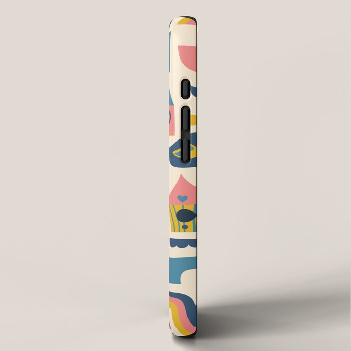 Scandinavian Birds Flowers Rainbows Kids Pattern iPhone Case Gallery Image 2