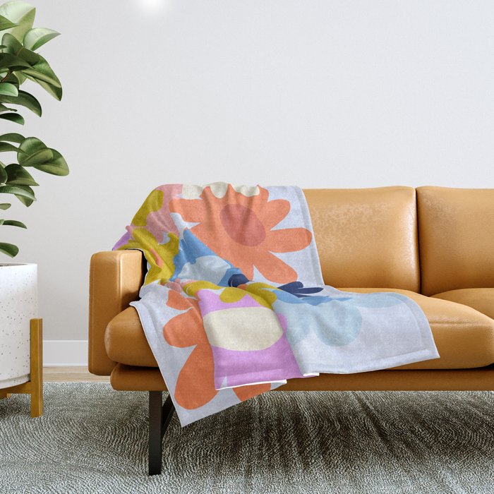 Bold Blooms 2 Throw Blanket Gallery Image 1