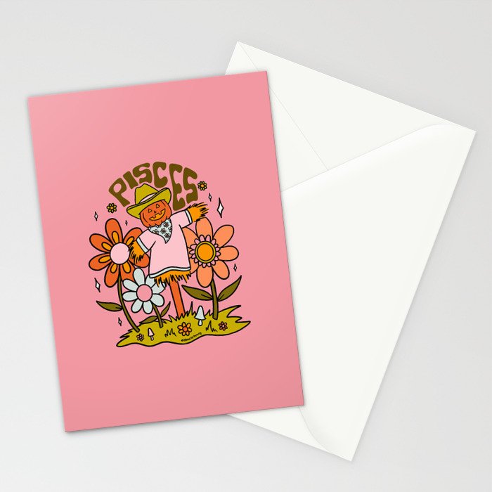Pisces Scarecrow Stationery Card Gallery Image 2