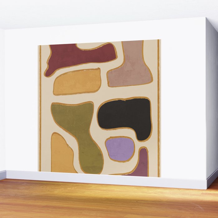 Modern Abstract Minimal Shapes 123 Wall Mural Gallery Image 2