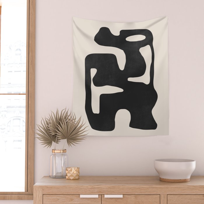 Modern Abstract Shapes 42 Wall Tapestry Gallery Image 2