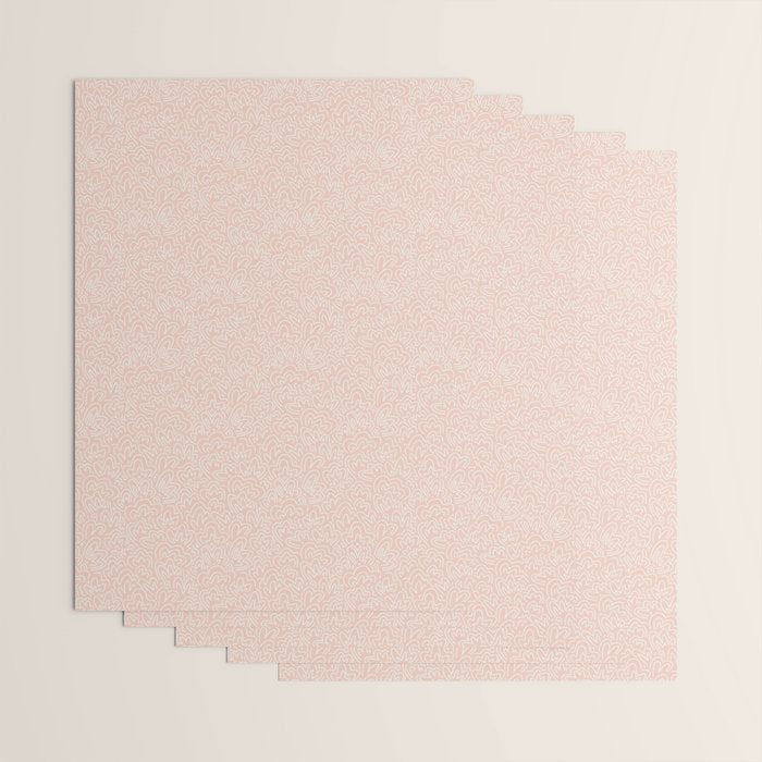 Clam Bed . Peachy Pink Wrapping Paper Gallery Image 3