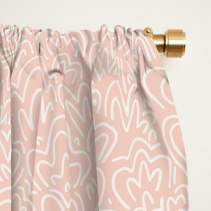Clam Bed . Peachy Pink Window Curtain Gallery Image 2