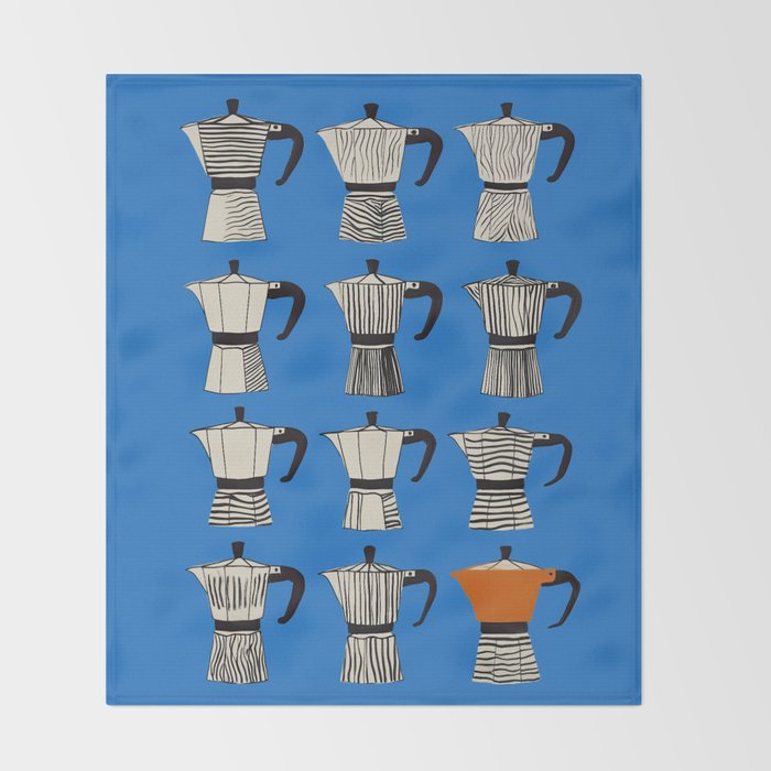 Blue Moka Throw Blanket Gallery Image 2