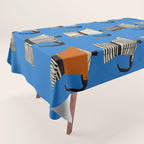 Blue Moka Tablecloth Gallery Image 1
