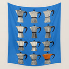 Blue Moka Wall Tapestry Gallery Image 4