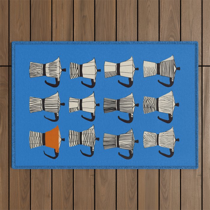 Blue Moka Outdoor Rug Gallery Image 1