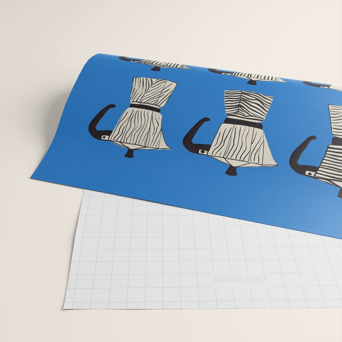 Blue Moka Wrapping Paper Gallery Image 2
