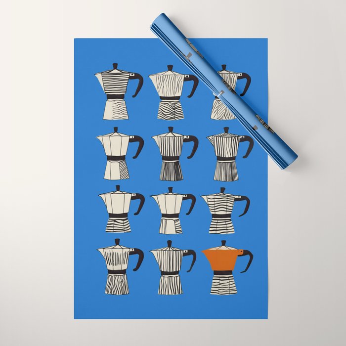 Blue Moka Wrapping Paper Gallery Image 1