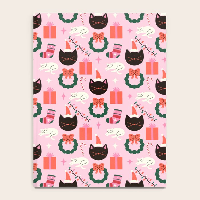 Whimsical Christmas Cats Notebook Gallery Image 4