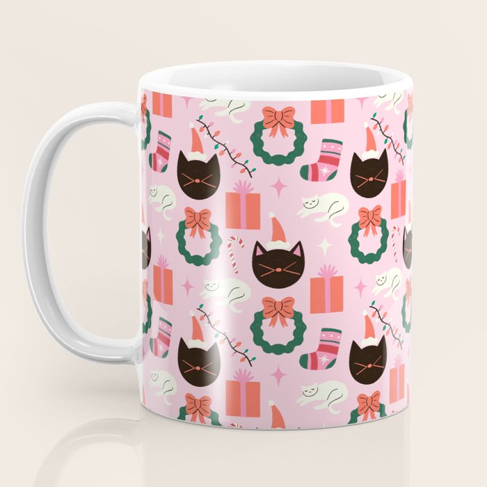 Whimsical Christmas Cats Coffee Mug Gallery Image 3