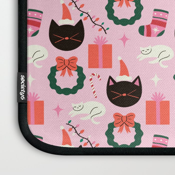Whimsical Christmas Cats Laptop Sleeve Gallery Image 3