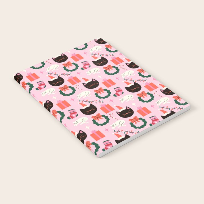 Whimsical Christmas Cats Notebook Gallery Image 2