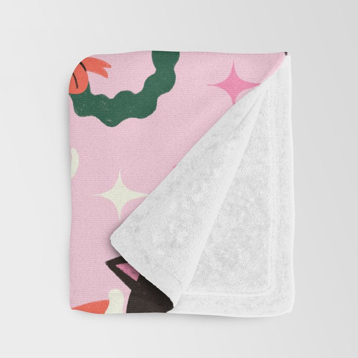 Whimsical Christmas Cats Throw Blanket Gallery Image 3