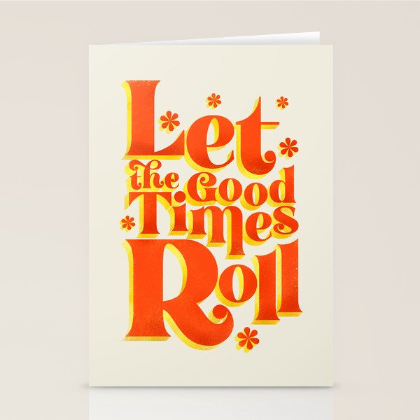 Let the good times roll - retro type Stationery Card Gallery Image 2