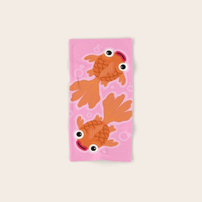 Goldfish Cute Kawaii Fish Bath Towel Gallery Image 1