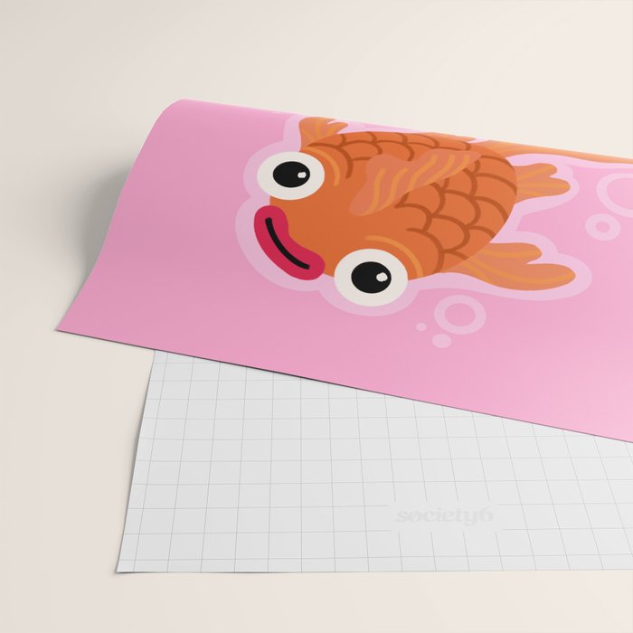 Goldfish Cute Kawaii Fish Wrapping Paper Gallery Image 2