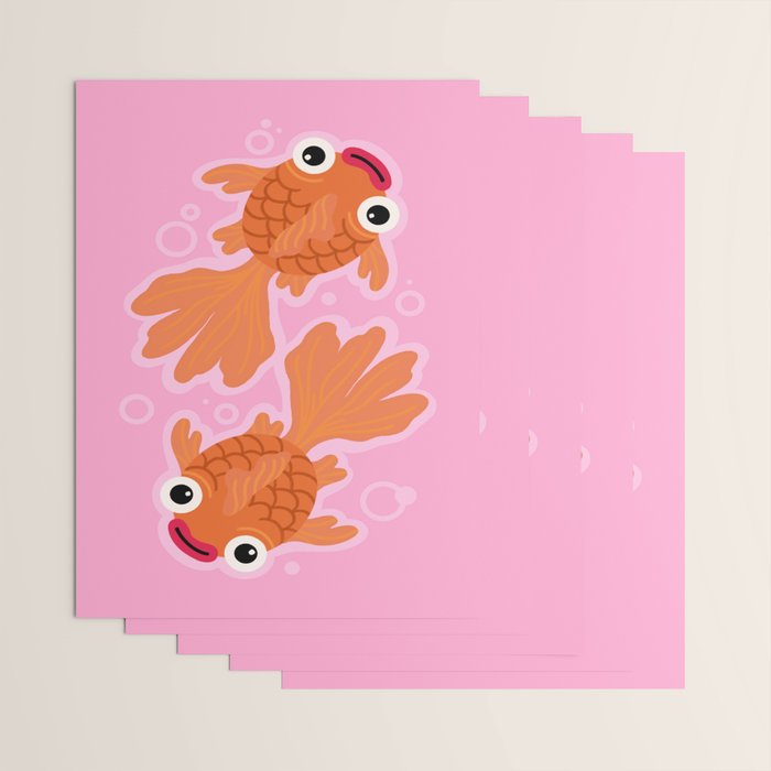 Goldfish Cute Kawaii Fish Wrapping Paper Gallery Image 3