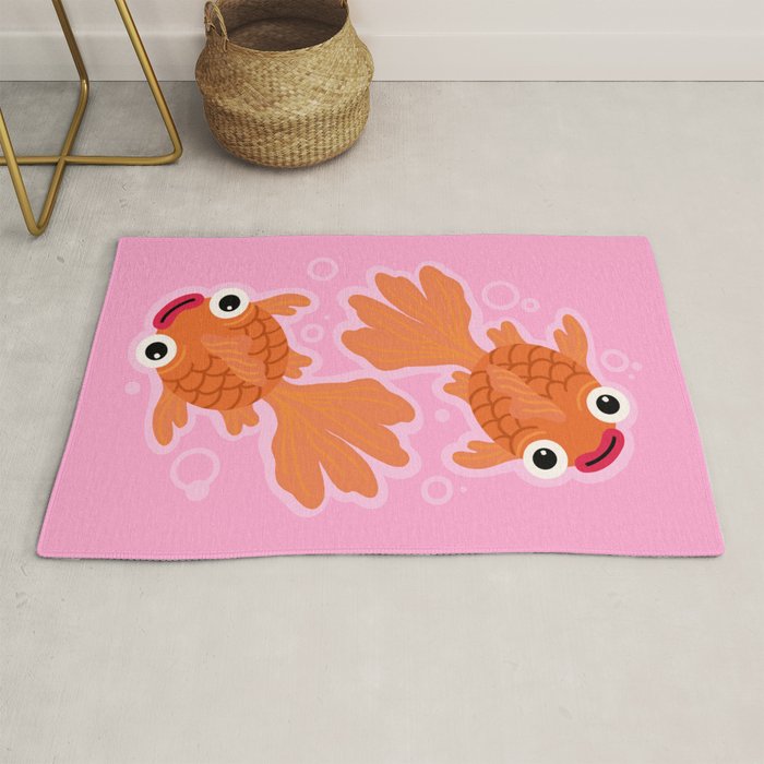 Goldfish Cute Kawaii Fish Rug Gallery Image 1