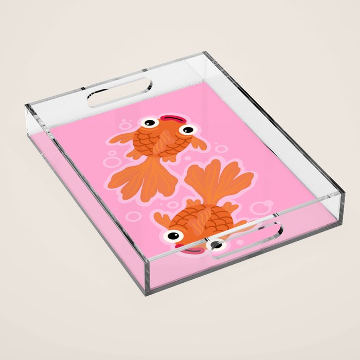 Goldfish Cute Kawaii Fish Acrylic Tray Gallery Image 1