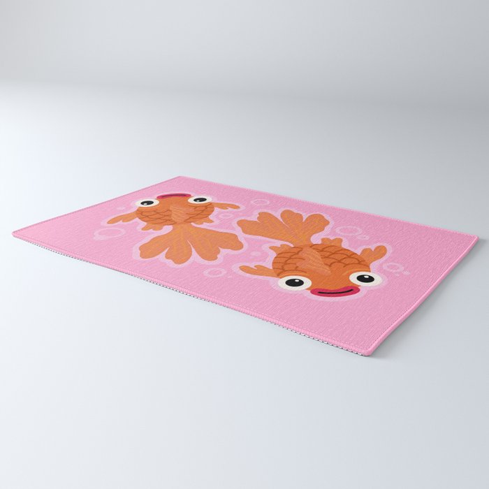 Goldfish Cute Kawaii Fish Rug Gallery Image 3