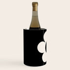La Fleur | 06 - Retro Floral Print Black And White Flower Wine Chiller Gallery Image 2