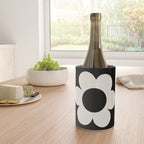 La Fleur | 06 - Retro Floral Print Black And White Flower Wine Chiller Gallery Image 4