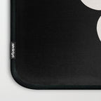 La Fleur | 06 - Retro Floral Print Black And White Flower Laptop Sleeve Gallery Image 3