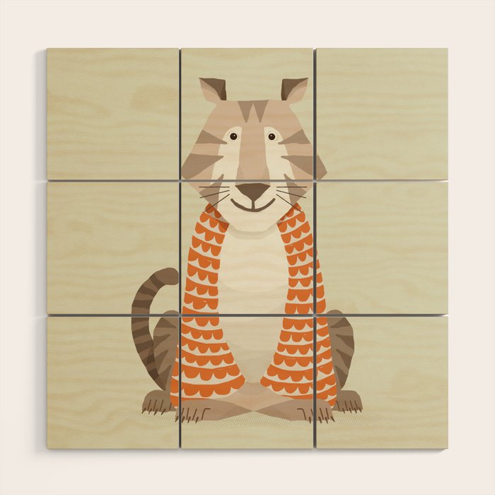 Whimsical Tiger Wood Wall Art Gallery Image 1