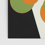 Mid-Century Modern Art 1.4 - Green & Orange Flower Poster Gallery Image 3