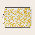 Fun yellow line doodle pattern Laptop Sleeve Gallery Image 1