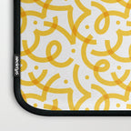 Fun yellow line doodle pattern Laptop Sleeve Gallery Image 3