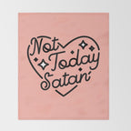 not today satan I Throw Blanket Gallery Image 2