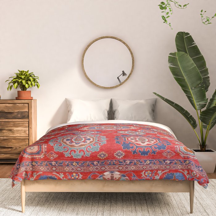 Red Suzani  Kazak Persian Rug Comforter Gallery Image 3