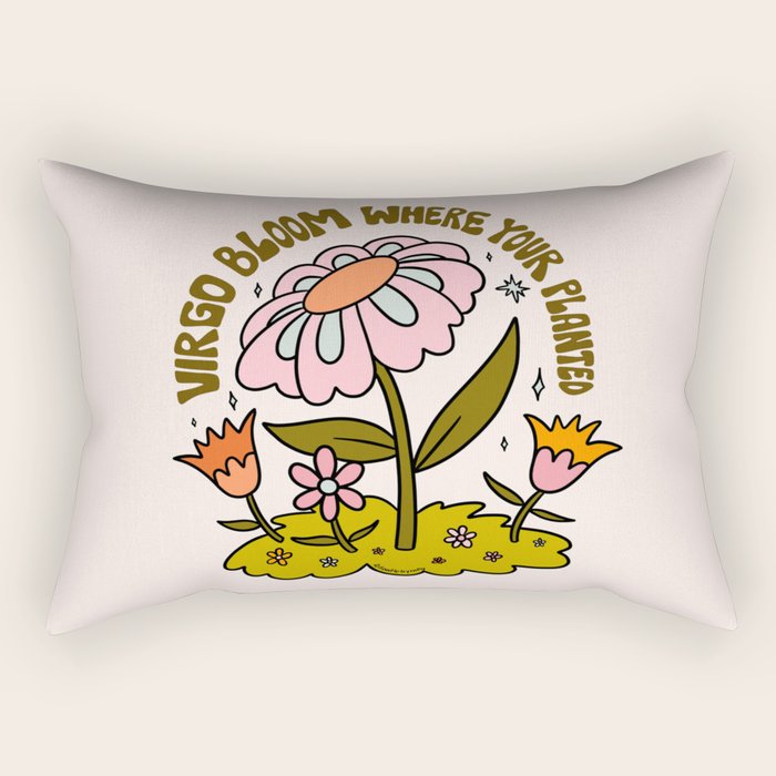 Virgo Flower Rectangular Pillow Gallery Image 2