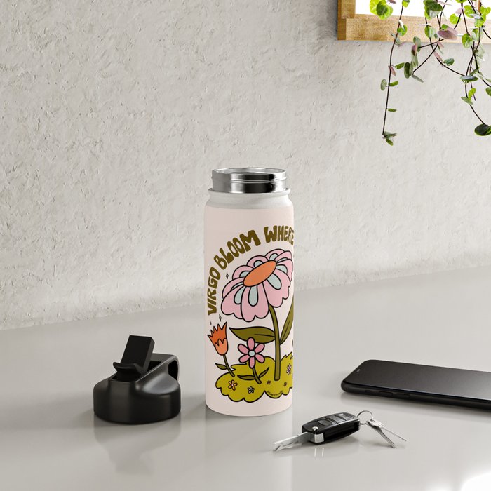 Virgo Flower Water Bottle Gallery Image 4