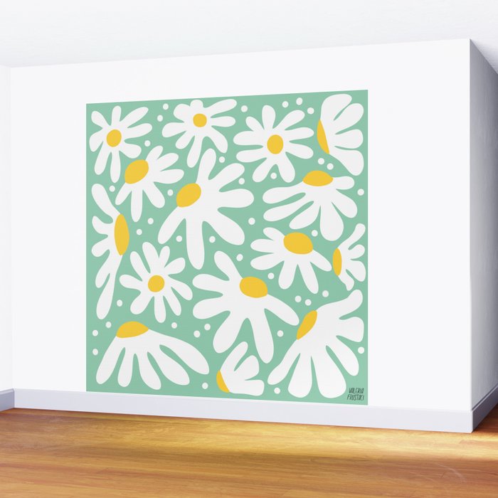 Daisy composition Wall Mural Gallery Image 2